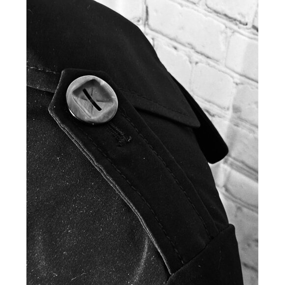 Black Esprit Trench Style Coat With Removable Belt L - Picture 8 of 10